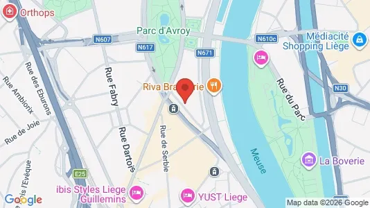 Apartments for rent i Luik - kort over placeringen