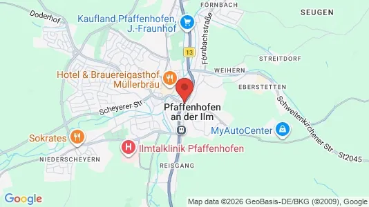 Apartments for rent i Pfaffenhofen an der Ilm (Landskreis) - kort over placeringen
