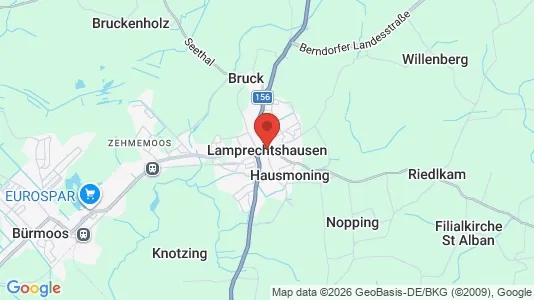 Apartments for rent i Lamprechtshausen - kort over placeringen