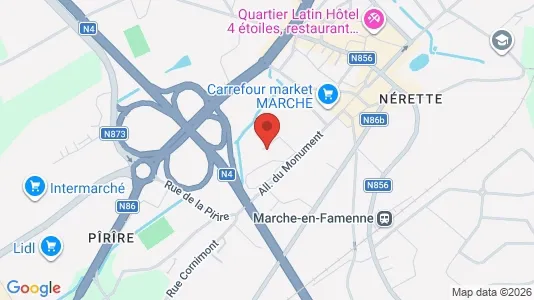 Apartments for rent i Marche-en-Famenne - kort over placeringen
