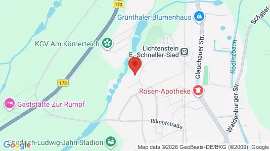 Apartments for rent i Zwickau - kort over placeringen