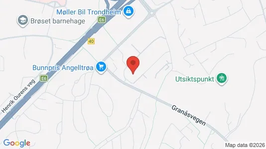 Apartments for rent i Trondheim Østbyen - kort over placeringen