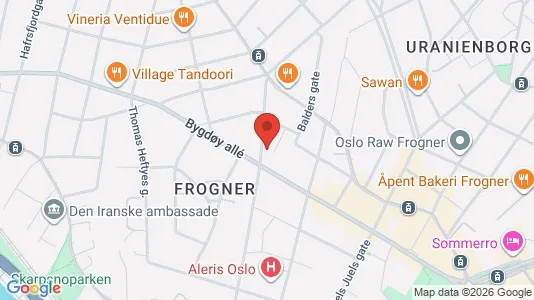 Apartments for rent i Oslo Frogner - kort over placeringen