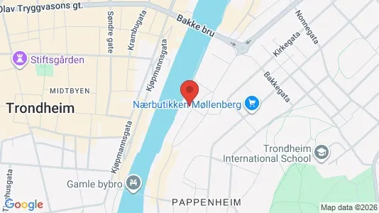 Apartments for rent i Trondheim Østbyen - kort over placeringen