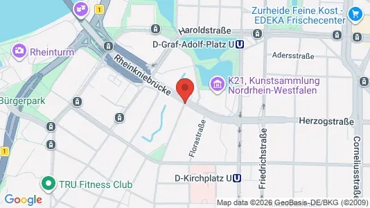 Apartments for rent i Dusseldorf - kort over placeringen
