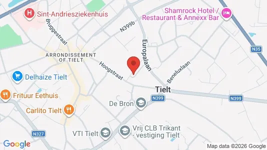 Apartments for rent i Tielt - kort over placeringen