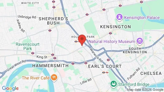 Apartments for rent i London W14 - kort over placeringen