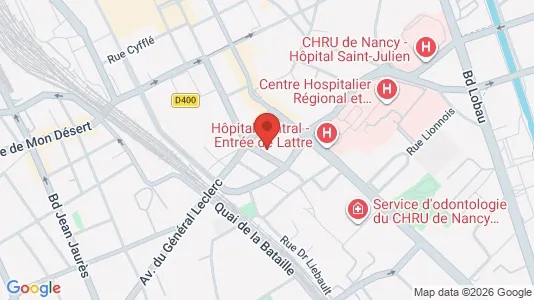 Apartments for rent i Nancy - kort over placeringen