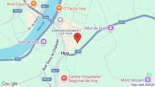 Apartments for rent i Hoei - kort over placeringen