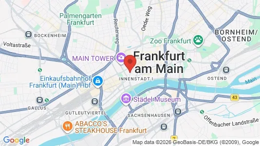 Apartments for rent i Frankfurt Innenstadt I - kort over placeringen