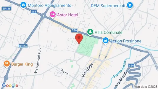 Apartments for rent i Frosinone - kort over placeringen