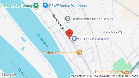 Apartments for rent i Wiesbaden - kort over placeringen