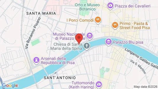Apartments for rent i Pisa - kort over placeringen