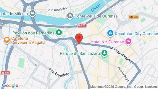 Apartments for rent i Ourense - kort over placeringen