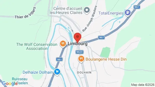 Apartments for rent i Limbourg - kort over placeringen