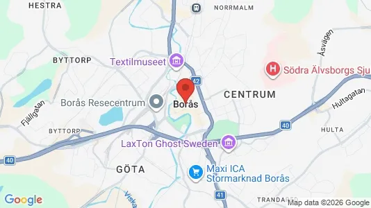 Apartments for rent i Borås - kort over placeringen