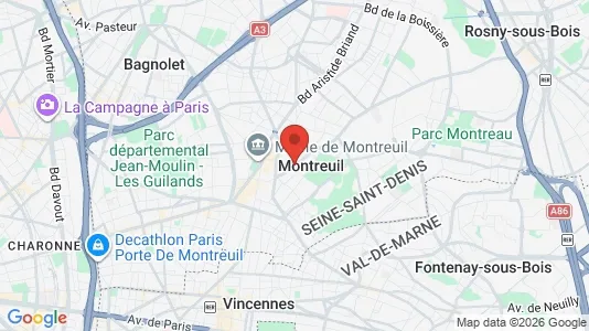 Houses for rent i Montreuil - kort over placeringen