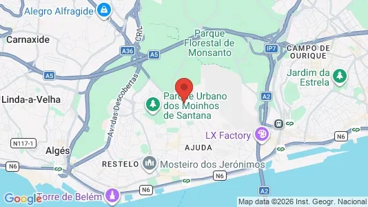 Rooms for rent i Lisboa Ajuda - kort over placeringen