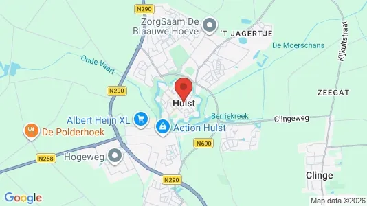 Apartments for rent i Hulst - kort over placeringen
