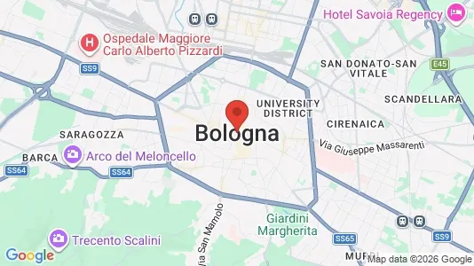 Apartments for rent i Bologna - kort over placeringen