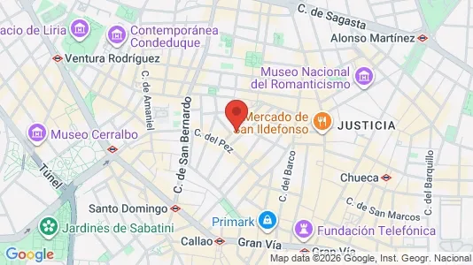 Apartments for rent i Madrid Centro - kort over placeringen