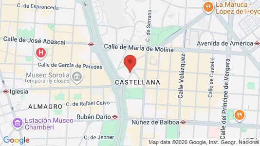 Apartments for rent i Madrid Salamanca - kort over placeringen