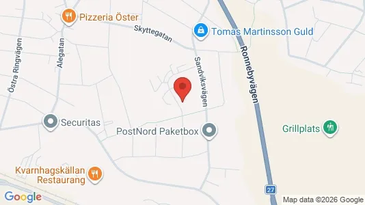 Apartments for rent i Växjö - kort over placeringen