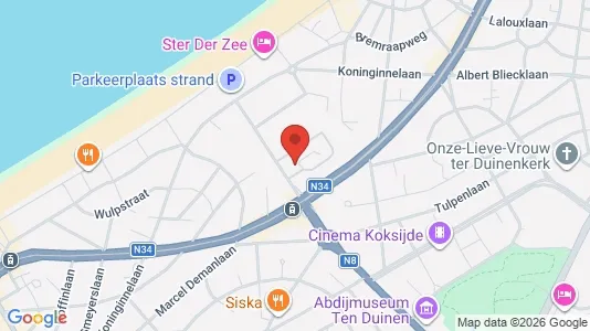 Apartments for rent i Koksijde - kort over placeringen