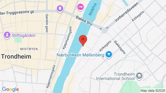 Apartments for rent i Trondheim Østbyen - kort over placeringen