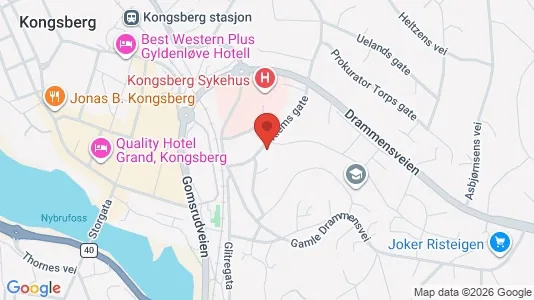 Apartments for rent i Kongsberg - kort over placeringen