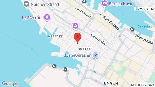 Apartments for rent i Bergen Bergenhus - kort over placeringen