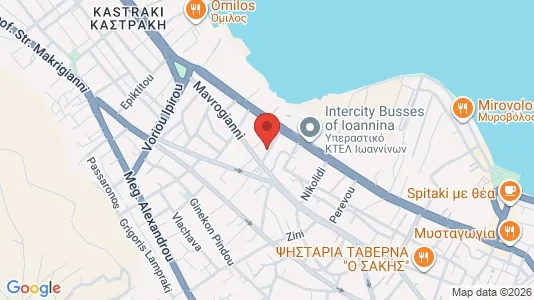 Apartments for rent i Ioannina - kort over placeringen