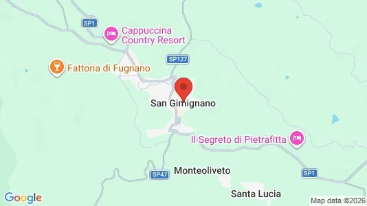 Houses for rent i San Gimignano - kort over placeringen