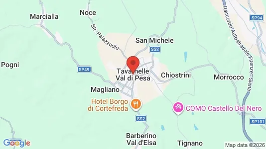 Apartments for rent i Barberino Tavarnelle - kort over placeringen