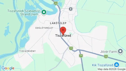 Houses for rent i Tiszafüredi - kort over placeringen