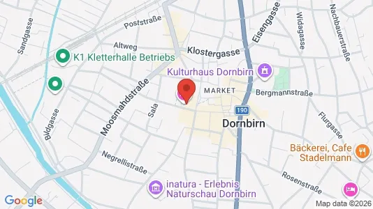 Apartments for rent i Dornbirn - kort over placeringen