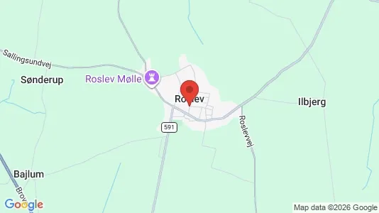 Houses for rent i Roslev - kort over placeringen