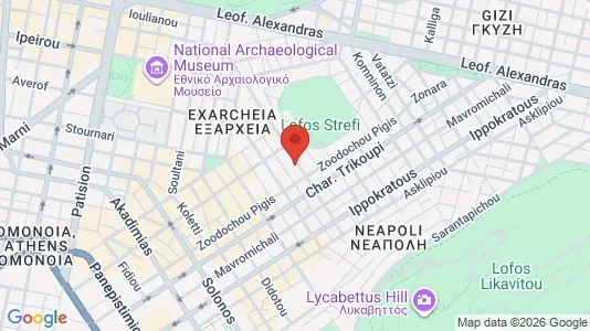 Apartments for rent i Athens Exarchia - kort over placeringen