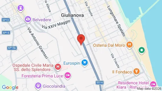 Apartments for rent i Giulianova - kort over placeringen