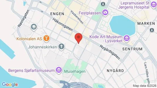 Apartments for rent i Bergen Bergenhus - kort over placeringen