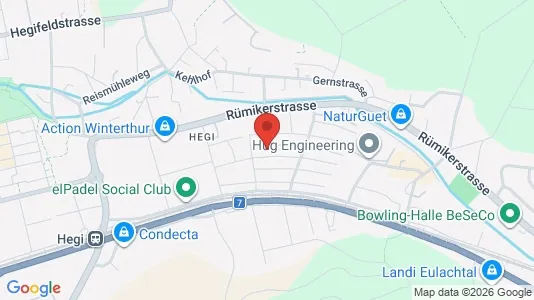 Apartments for rent i Winterthur - kort over placeringen