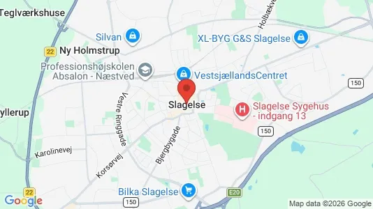 Houses for rent i Slagelse - kort over placeringen