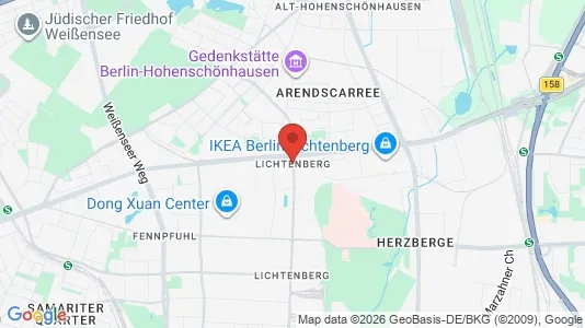 Apartments for rent i Berlin Lichtenberg - kort over placeringen