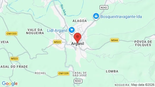 Apartments for rent i Arganil - kort over placeringen