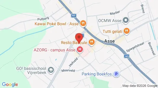 Apartments for rent i Asse - kort over placeringen