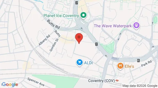Apartments for rent i Coventry - West Midlands - kort over placeringen