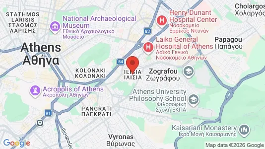 Apartments for rent i Athens Ilisia - kort over placeringen