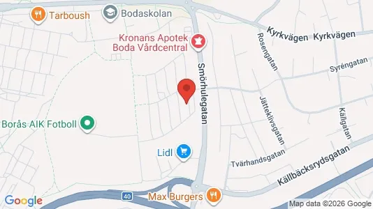 Apartments for rent i Borås - kort over placeringen