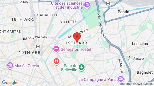 Rooms for rent i Paris 19ème arrondissement - kort over placeringen