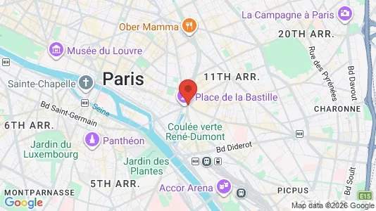 Rooms for rent in Paris 11ème arrondissement - Bastille - Photo from Google Street View